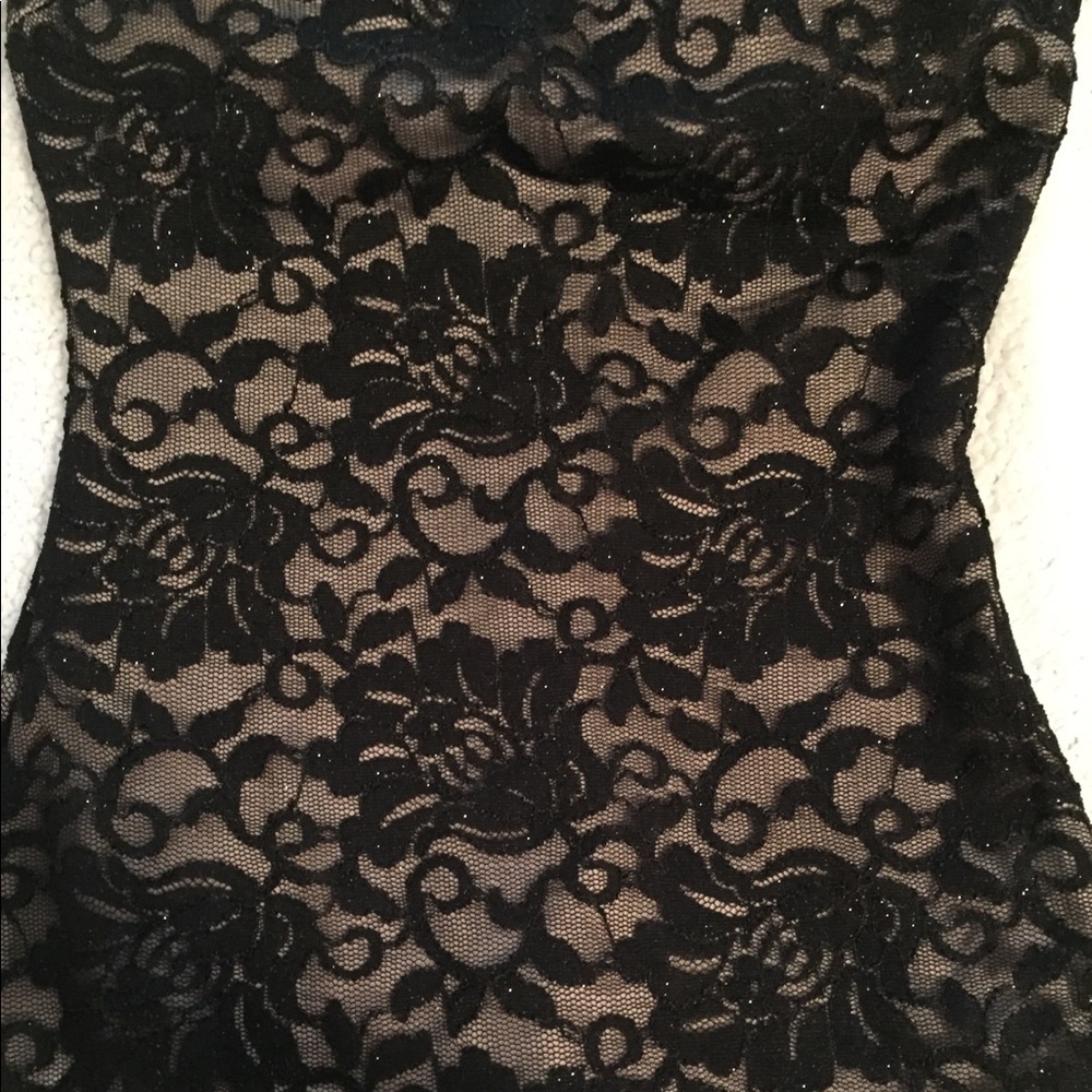 Black Laced Mid thigh dress